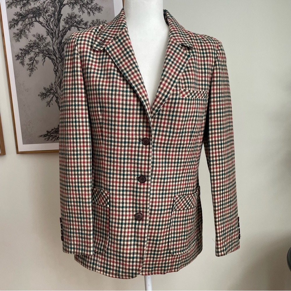 Vtg Pendleton Women’s Virgin Wool Blazer Satin Lined